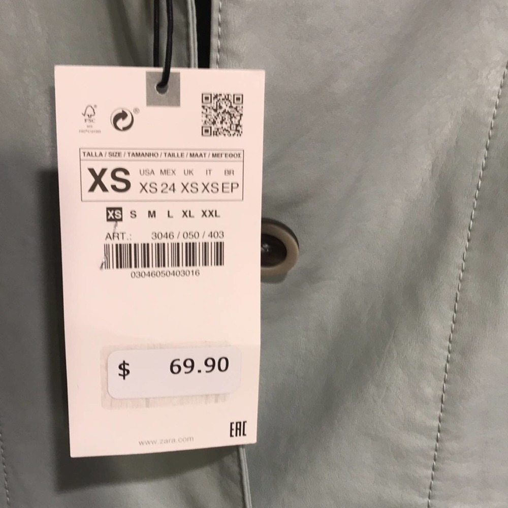 NWT Zara Barn Jacket Tonal Pockets #0069 - Picture 10 of 14